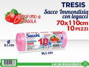 SACCHI IMMONDIZIA 10PZ 70X110CM ROSA FRAGOLA