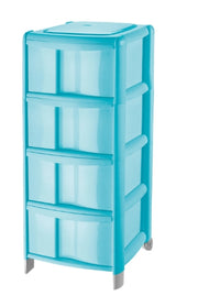 CASSETTIERA BAMBU 4CASS.ALTI AZZURRO