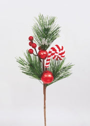 NATALE RAMETTO SFERE ROSSE CM.33H 40168 E.NATALE