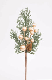 NATALE RAMETTO CM.31H BACCHE ORO 49593 E.NATALE