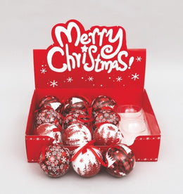 NATALE SFERA MM.75 POLISTIROLO ROSSA ALBERI 67737 E.NATALE