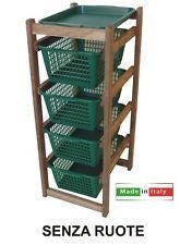 CARRELLO P/VERDURE LEGNO NOCE/NATURALE