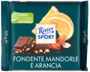 RITTER SPORT FONDENTE MANDORLE E ARANCIA 100G