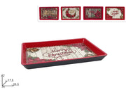 NATALE VASSOIO PLASTICA 25.5X17.5CM C/DECORO STELLA 2ESSE