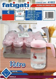 OLIERA VETRO 660ML ROSA 41052