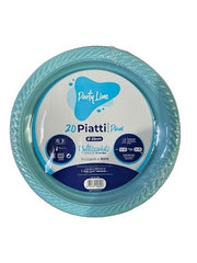 PARTYLINE PIATTI FRUTTA 25PZ RIUT.CELEST