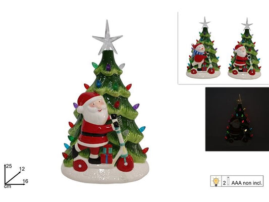 NATALE ALBERO CON SOGGETTI NATALIZI 25CM CON LUCE T10137/10138 2ESSE