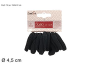 ELASTICI PER CAPELLI SET 12PZ NERO 2ESSE