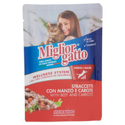 MIGLIOR GATTO STRACCETTI MANZO E CAROTE 100G