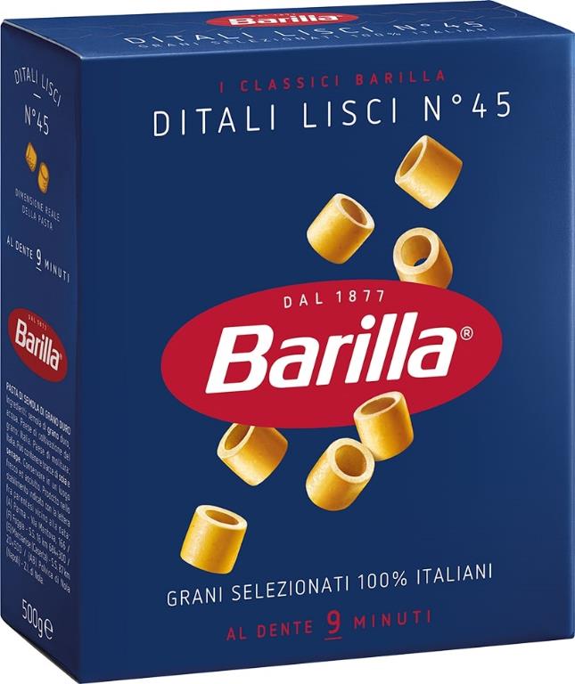 BARILLA DITALI LISCI 500G