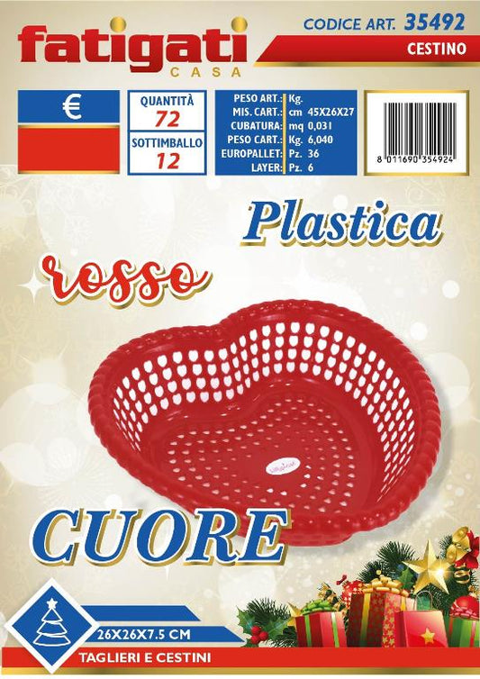 CESTINO PLAST.F/CUORE 26X26X7.5 35492