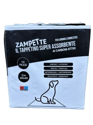 ZAMPETTE TAPPETINI ANIMALI CARBONI 60X60 10PZ