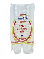 NEW CHIC BICCHIERE 200CC S/100 TRASPARENTI