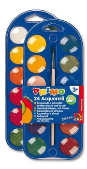 SCATOLA ACQUERELLI 18 COLORI C/2 PENNELLI 2ESSE