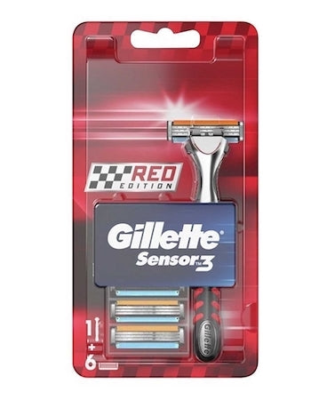 GILLETTE SENSOR3 RASOIO RED EDITIO +6RIC