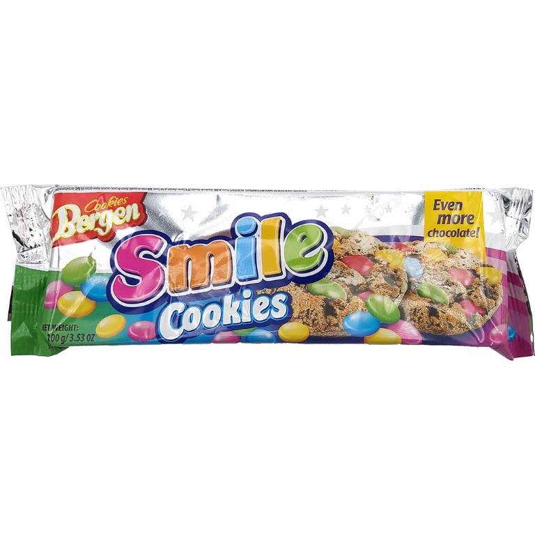 BERGEN CHOCO COOKIES SMILE 100G