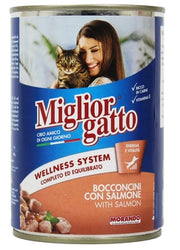 MIGLIOR GATTO BOCCONCINI SALMONE 405G