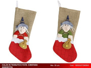 NATALE CALZA C/BEFANA TESSUTO 693 FGF