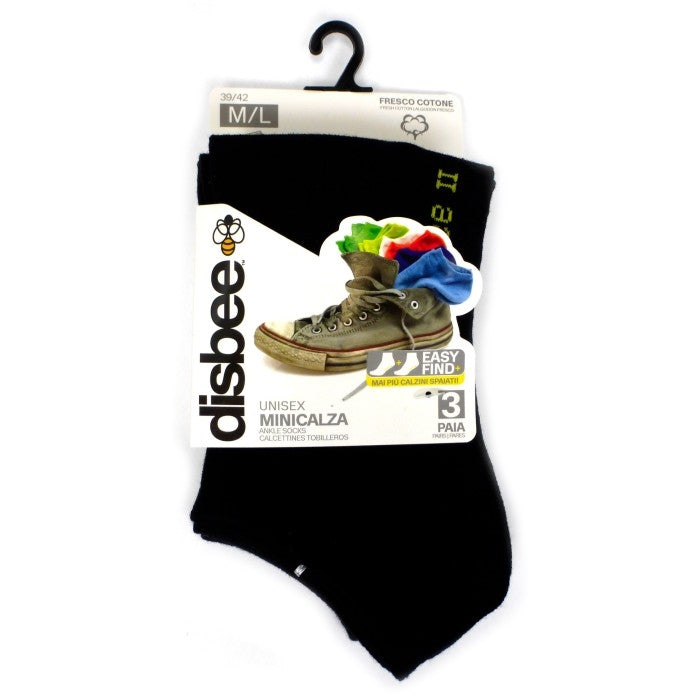 DISBEE M/CALZA NERO 3PZ M/L