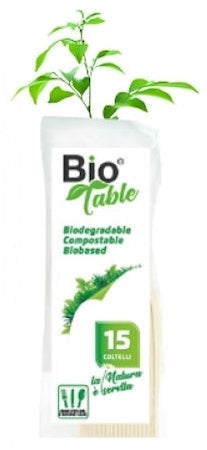 BIO TABLE COLTELLI BIODEGRADAB. 15PZ