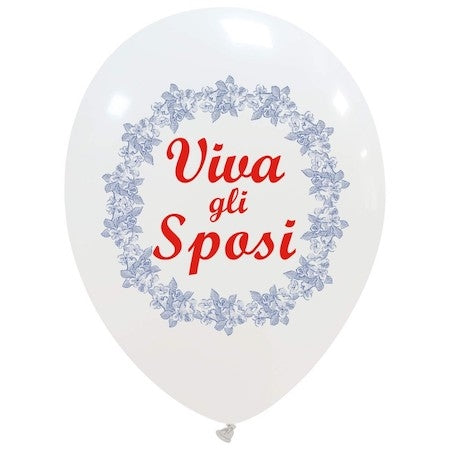 BALUN PALLONCINI VIVA GLI SPOSI 4PZ