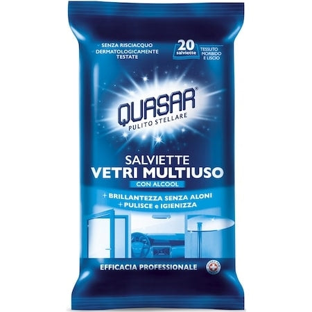 QUASAR SALVIETTINE 20PZ VETRI M.USO