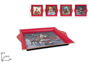 NATALE VASSOIO PLASTICA 30X25.5CM C/DECORO 4ASS 2ESSE