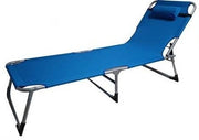 LETTINO METALLO C/ CUSCINO 600D 178CM DIAM22ROYAL BLU 2ESSE