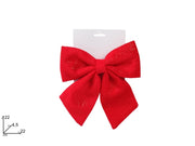 NATALE FIOCCO VELLUTO 22CM ROSSO C/ORO 2ESSE