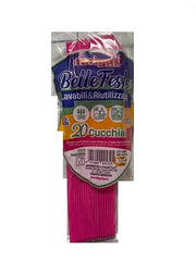 CUCCHIAI 20PZ RIUTILIZZABILI FUSCIA