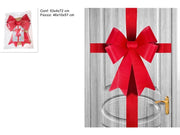NATALE FIOCCO PER PORTA INGRESSO LAMINATO RIGATO ROSSO 2ESSE