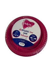 PARTYLINE PIATTI PIANI 20PZ RIUT.FUCSIA