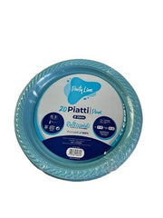 PARTYLINE PIATTI PIANI 20PZ RIUT.CELESTE